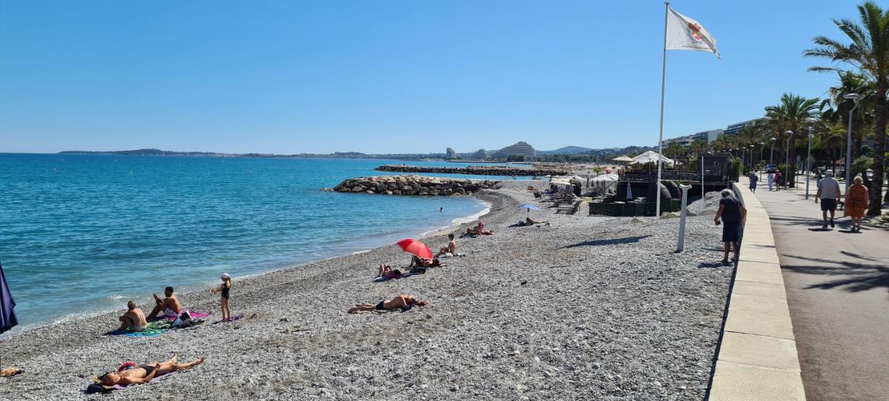 Studio De La Plage - Mer, Terrasse Et Garage Cagnes-sur-Mer Buitenkant foto